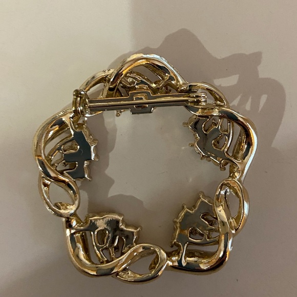 Vintage Red Rhinestone Brooch - Picture 2 of 2